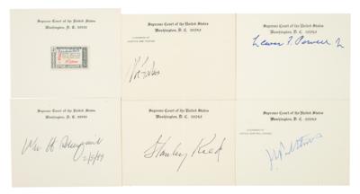 Lot #492 Supreme Court Justices (6) Signatures