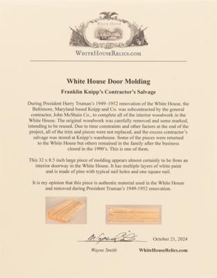 Lot #92 White House Doorway Molding with Original Multi-Layered Paint - Image 4