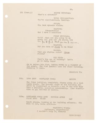 Lot #627 Ayn Rand Hand-Annotated Pages (3) from Her Screenplay for 'The Fountainhead' - Image 2