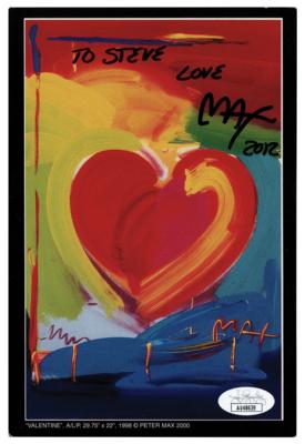 Lot #600 Peter Max Signed Postcard