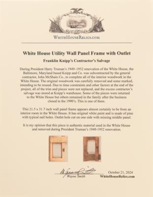 Lot #96 White House Utility Wall Panel Frame with Outlet Hole - Image 3