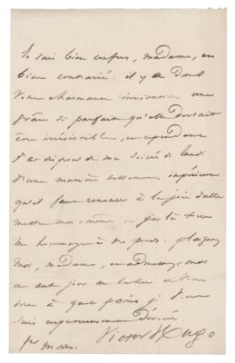 Lot #644 Victor Hugo Autograph Letter Signed