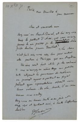 Lot #641 Gustave Flaubert Autograph Letter Signed