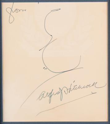 Lot #761 Alfred Hitchcock Signed Self-Portrait