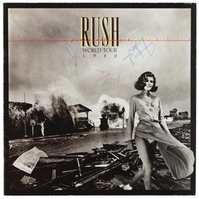 Lot #731 Rush Signed 1980 Permanent Waves World Tour Program - Image 1