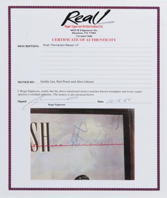 Lot #732 Rush Signed Album - Permanent Waves - Image 3