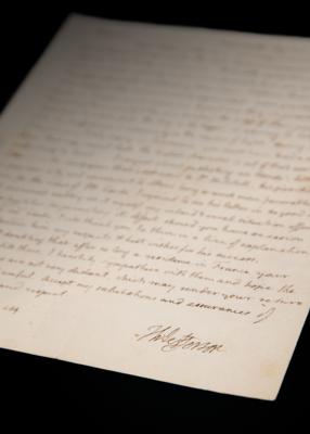 Lot #10 Thomas Jefferson Autograph Letter Signed