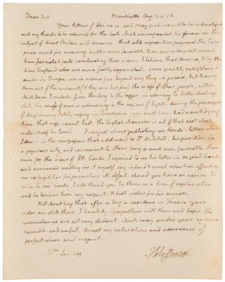 Lot #10 Thomas Jefferson Autograph Letter Signed on Scientific Progress in Europe: "The mass of their people, within which term I include from the king to the beggar, is returning to Gothic darkness" - Image 2