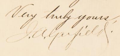 Lot #48 James A. Garfield Letter Signed as President to an RNC Delegate, Accepting His Refusal of a Postmaster Appointment - Image 4