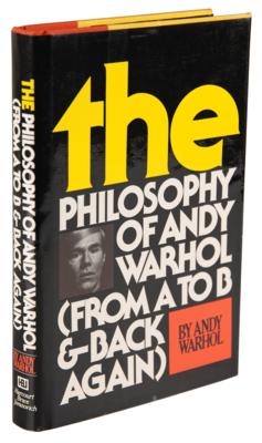 Lot #582 Andy Warhol Signed Book with Sketch - The Philosophy of Andy Warhol - Image 3