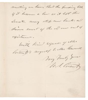 Lot #42 U. S. Grant Autograph Letter Signed to His Former Postmaster General: "I will not be in Washington at the Inauguration" - Image 2