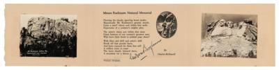 Lot #589 Gutzon Borglum Signed 'Mount Rushmore