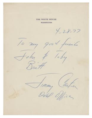 Lot #125 Jimmy Carter Signature as President - Image 1