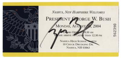 Lot #119 George W. Bush Signed Ticket Stub - Image 1