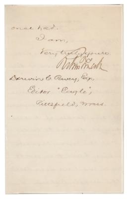 Lot #444 Robert Todd Lincoln Letter Signed Regarding Abraham Lincoln's Autograph - Image 2