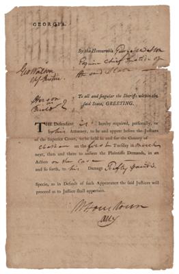 Lot #500 George Walton Document Signed - Image 1