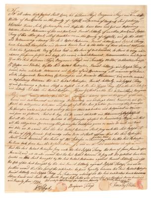 Lot #315 William Floyd Document Signed (July 4,