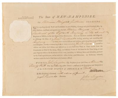 Lot #502 Meshech Weare and John Langdon Document Signed - Image 1