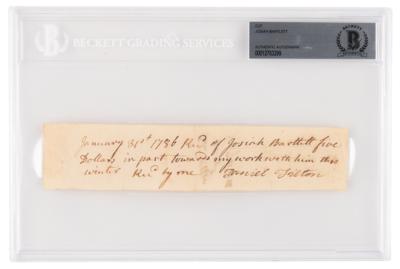 Lot #362 Josiah Bartlett Autograph Document Signed