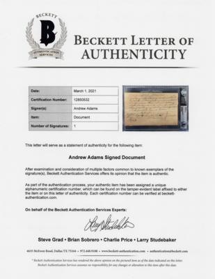 Lot #361 Andrew Adams Revolutionary War-Dated Document Signed, Paying a Connecticut Militia Captain in 1775 - Image 2