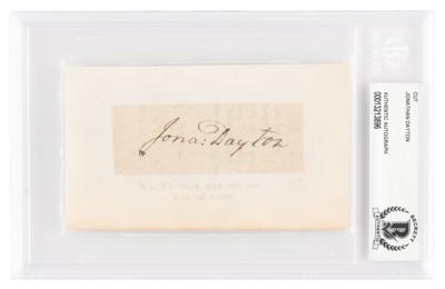 Lot #394 Jonathan Dayton Signature