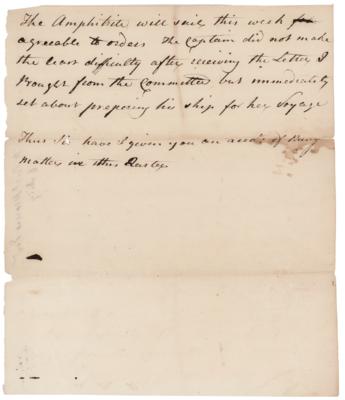 Lot #504 William Whipple Handwritten Letter to Robert Morris, Updating Him on "Navy matters in this Quarter" - Image 1