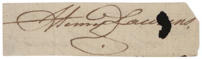 Lot #440 Henry Laurens Signature - Image 1