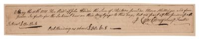 Lot #320 Caesar Rodney Autograph Document Signed