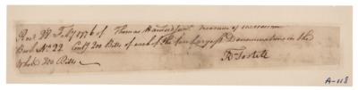 Lot #314 Samuel Chase Revolutionary War-Dated Autograph Document Signed - Image 2