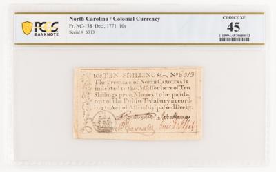 Lot #380 Richard Caswell Signed North Carolina