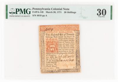 Lot #483 Daniel Roberdeau Signed Pennsylvania Colonial Currency - PMG Very Fine 30 - Image 1