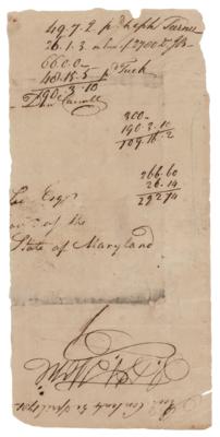 Lot #378 Daniel Carroll and Thomas Johnson Revolutionary War-Dated Document Signed - Image 2