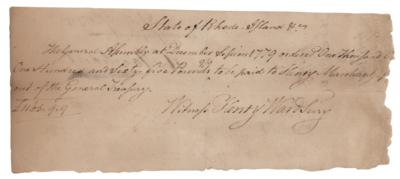 Lot #448 Henry Marchant Revolutionary War-Dated Autograph Endorsement Signed - Image 2