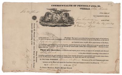 Lot #451 Thomas Mifflin Document Signed - Image 1