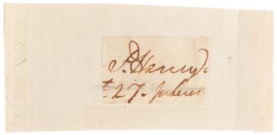 Lot #418 Patrick Henry Signature - Image 1