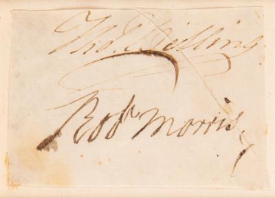 Lot #456 Robert Morris and Thomas Willing Signatures - Image 2