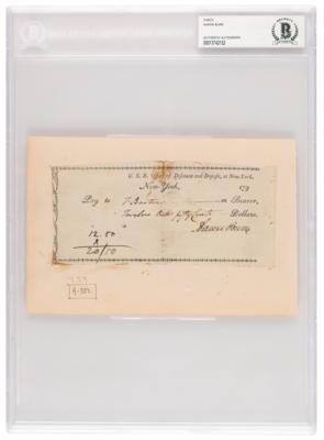 Lot #372 Aaron Burr Signed Check