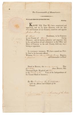 Lot #407 Elbridge Gerry Document Signed