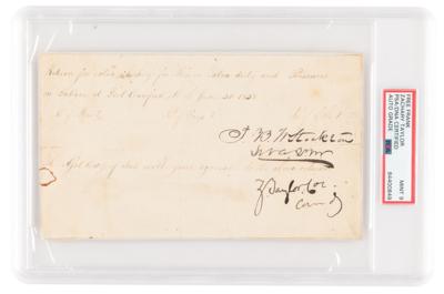 Lot #31 Zachary Taylor Document Signed for Whiskey Rations - PSA MINT 9 - Image 1