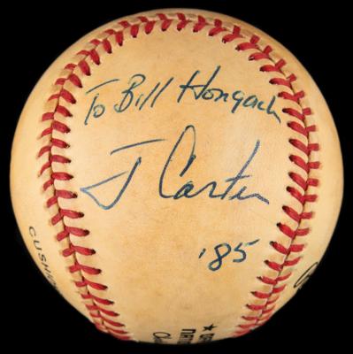 Lot #124 Jimmy Carter Signed Baseball - Image 1