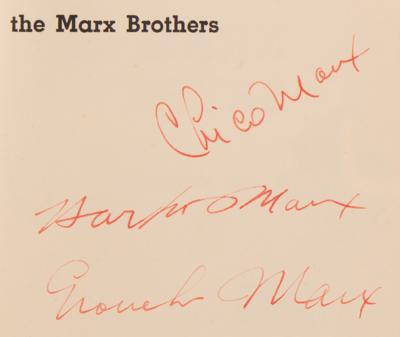 Lot #763 Marx Brothers Multi-Signed Book - "Groucho," "Harpo," "Chico" - Image 2