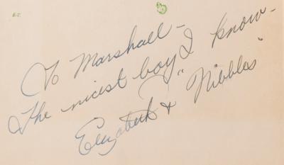 Lot #881 Elizabeth Taylor Signed Book - Nibbles and Me - Image 2