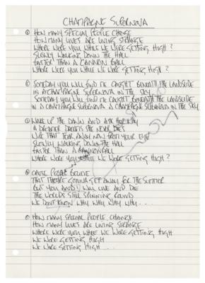 Lot #671 Oasis: Noel Gallagher Handwritten and