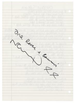 Lot #671 Oasis: Noel Gallagher Handwritten and Signed Lyrics for 'Champagne Supernova' - Image 2