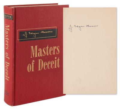 Lot #421 J. Edgar Hoover Signed Book - Masters of