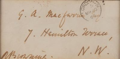 Lot #638 Robert Browning Hand-Addressed and Signed Envelope Panel - Image 2