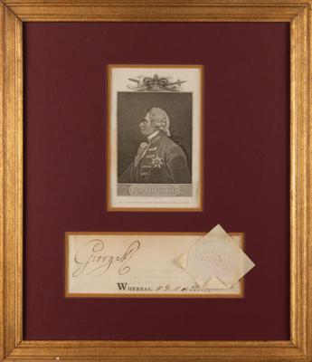 Lot #434 King George III Signature