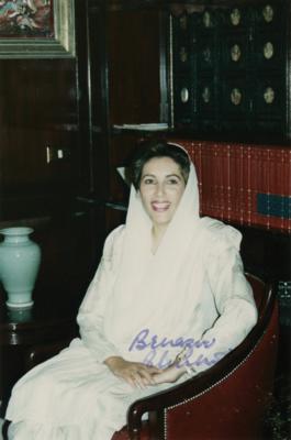 Lot #365 Benazir Bhutto Signed Photograph