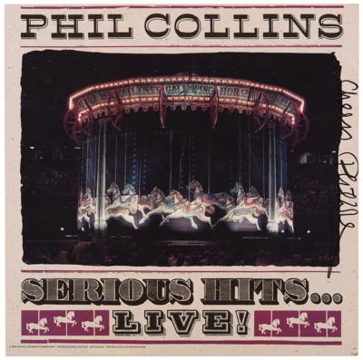 Lot #705 Phil Collins Signed Promotional Album Flat - Serious Hits…Live! - Image 1