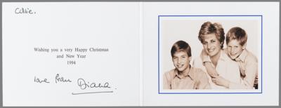 Lot #337 Princess Diana Signed Christmas Card